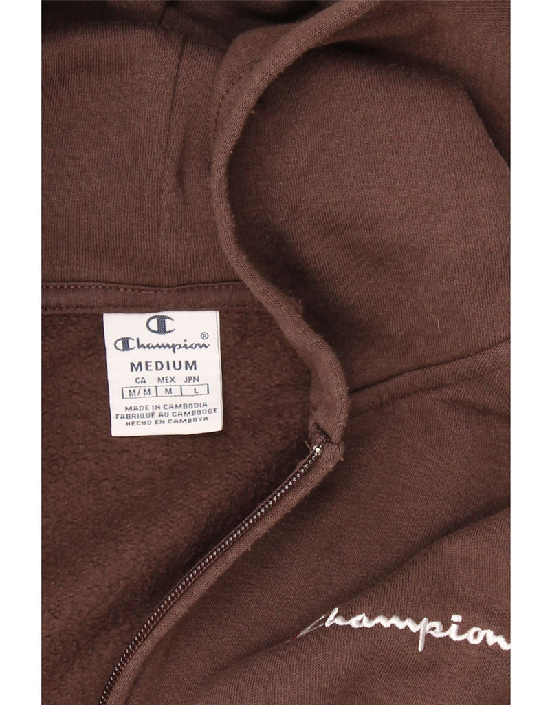CHAMPION Womens Zip Hoodie Sweater UK 14 Medium Brown Cotton Vintage Champion and Second-Hand Champion from Messina Hembry 