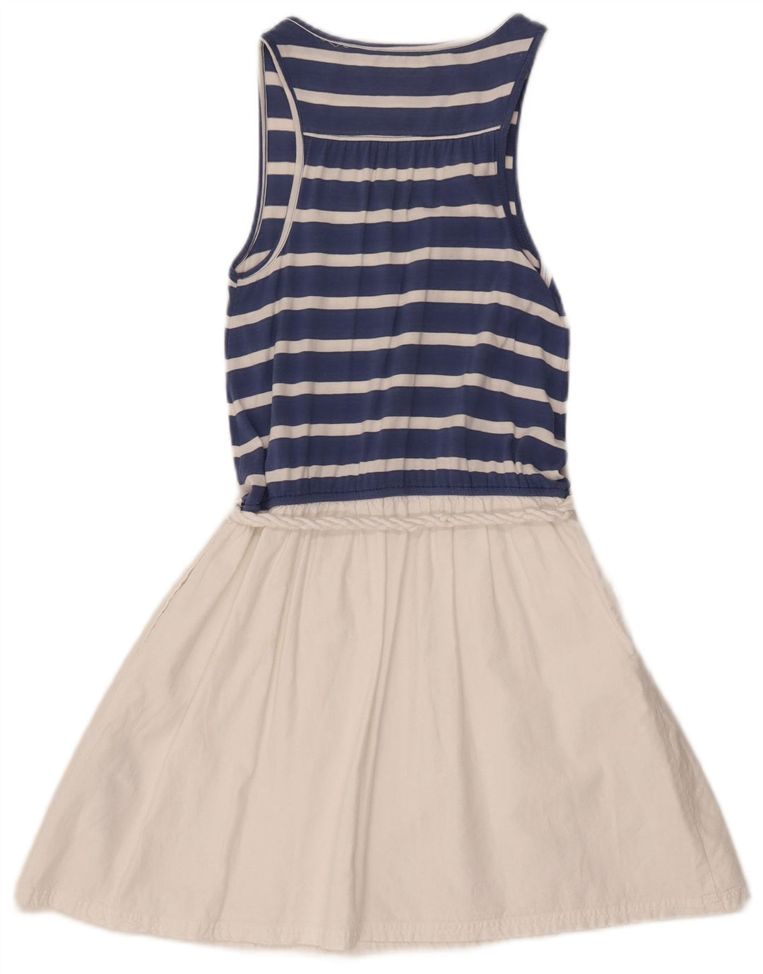 TOMMY HILFIGER Girls Sleeveless Basic Dress 14-15 Years Navy Blue Striped