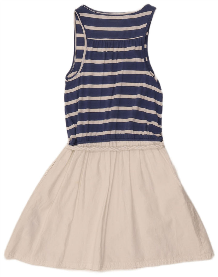 TOMMY HILFIGER Girls Sleeveless Basic Dress 14-15 Years Navy Blue Striped