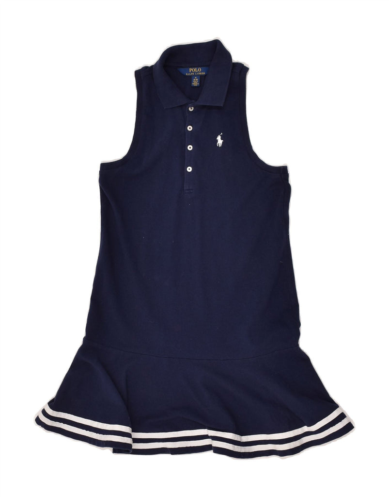 POLO RALPH LAUREN Girls Sleeveless Polo Dress 8-9 Years Medium Navy Blue | Vintage Polo Ralph Lauren | Thrift | Second-Hand Polo Ralph Lauren | Used Clothing | Messina Hembry 