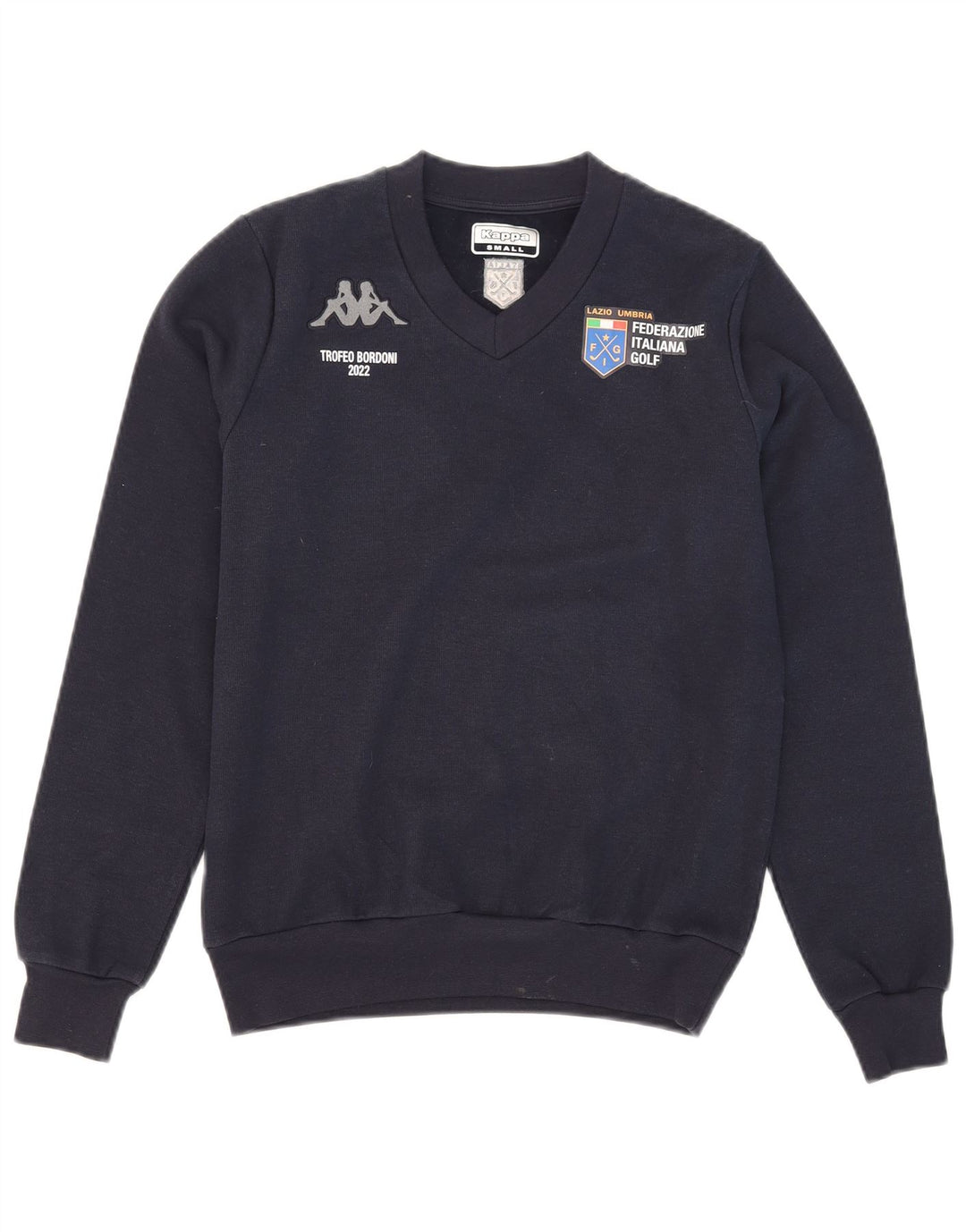 Kappa Mens Graphic Sweatshirt Jumper Small Navy Blue Polyester