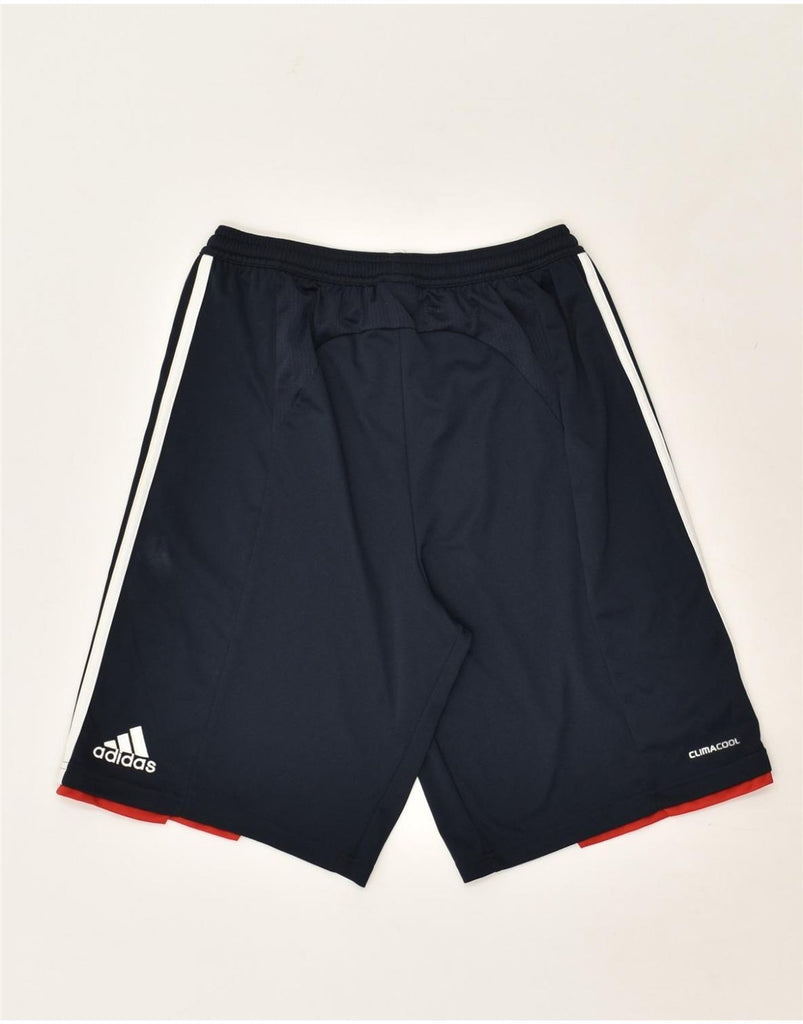 ADIDAS Boys FC Bayern Munchen Sport Shorts 15-16 Years Navy Blue Polyester | Vintage Adidas | Thrift | Second-Hand Adidas | Used Clothing | Messina Hembry 