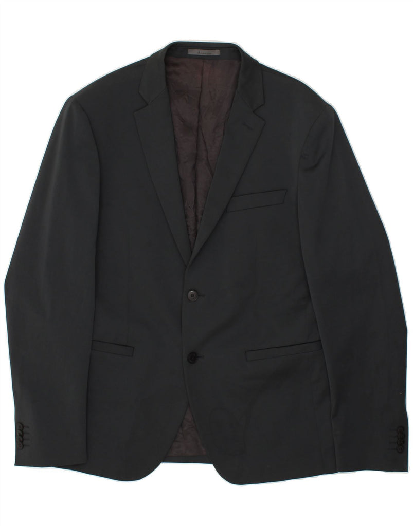 CALVIN KLEIN Mens 2 Button Blazer Jacket IT 52 XL Grey Polyester | Vintage Calvin Klein | Thrift | Second-Hand Calvin Klein | Used Clothing | Messina Hembry 