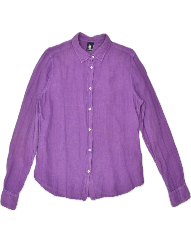 MARINA YACHTING Womens Shirt UK 18 XL Purple Nylon Classic | Vintage | Thrift | Second-Hand | Used Clothing | Messina Hembry 