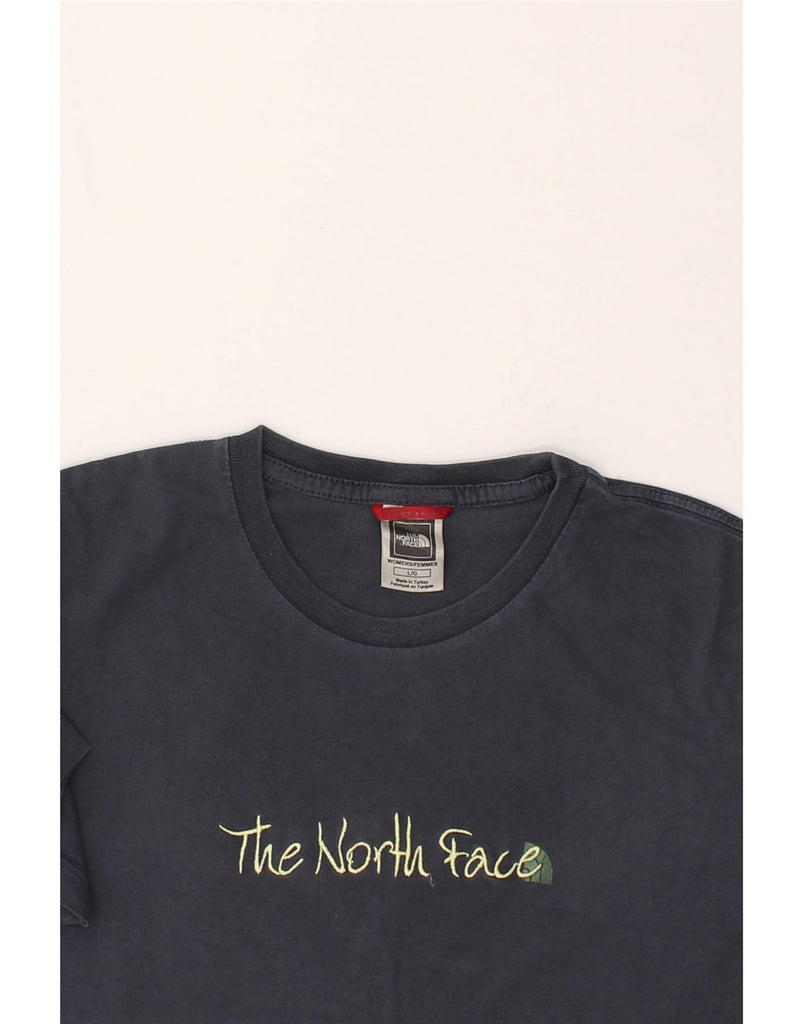 THE NORTH FACE Womens Graphic T-Shirt Top UK 14 Large Navy Blue | Vintage The North Face | Thrift | Second-Hand The North Face | Used Clothing | Messina Hembry 