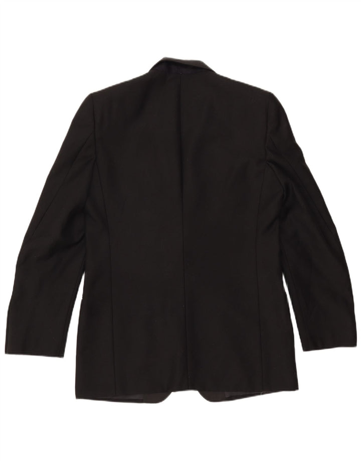 DEL MARE 1911 Mens 1 Button Blazer Jacket UK 38 Medium Black