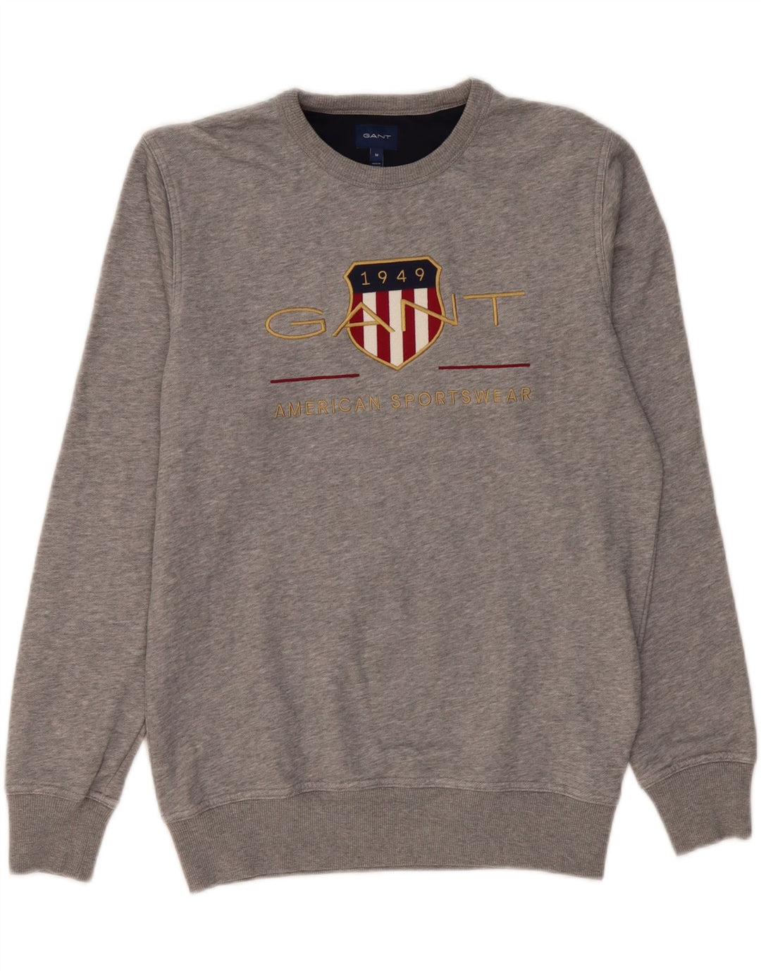Gant Mens Graphic Sweatshirt Jumper Medium Grey Cotton