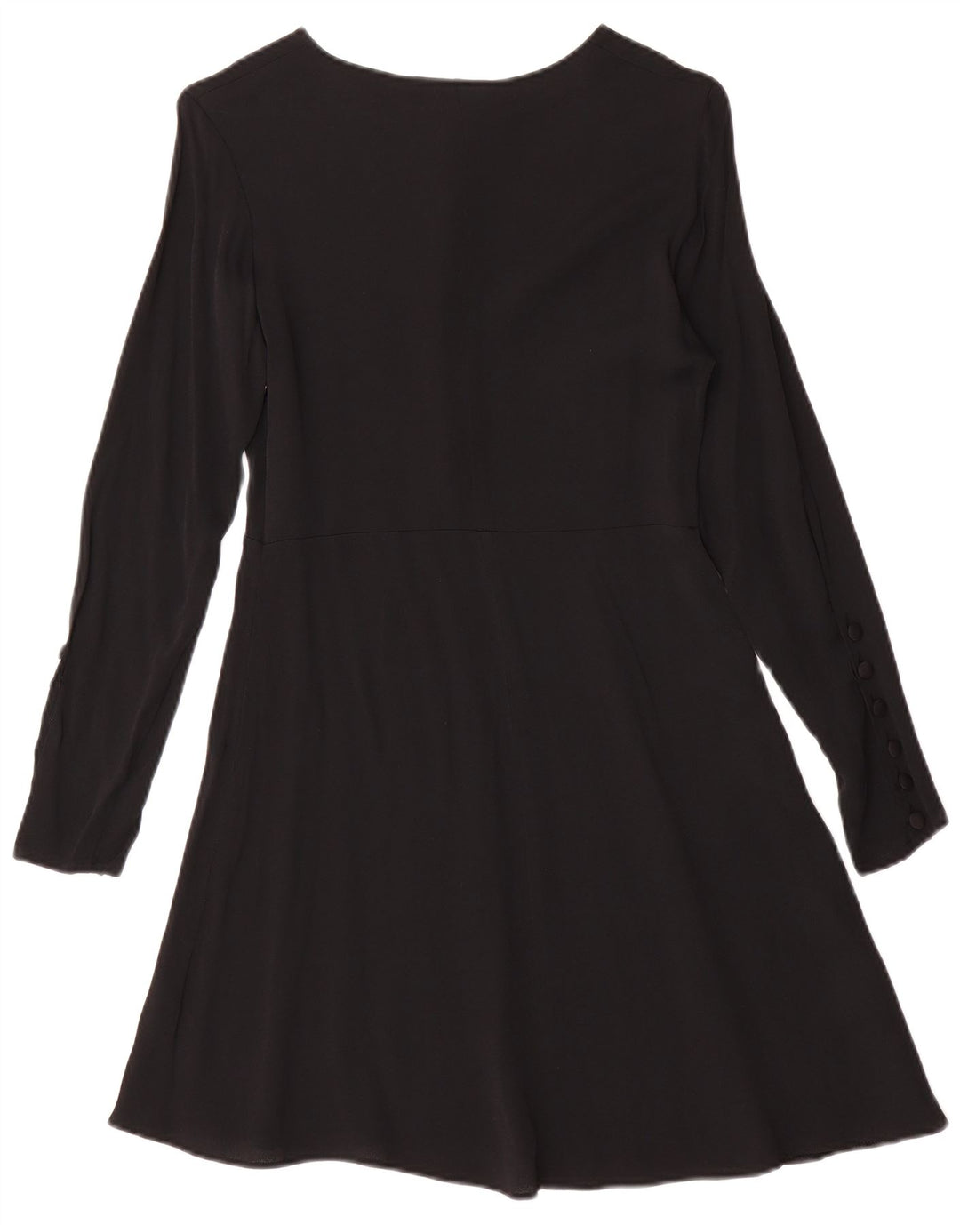 Cacharel Womens Long Sleeve A-Line Dress EU 36 Small Black Viscose