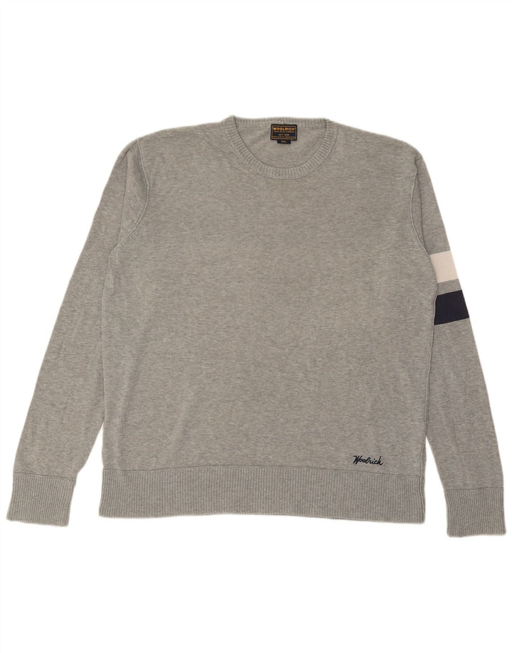 WOOLRICH Mens Crew Neck Jumper Sweater 2XL Grey
