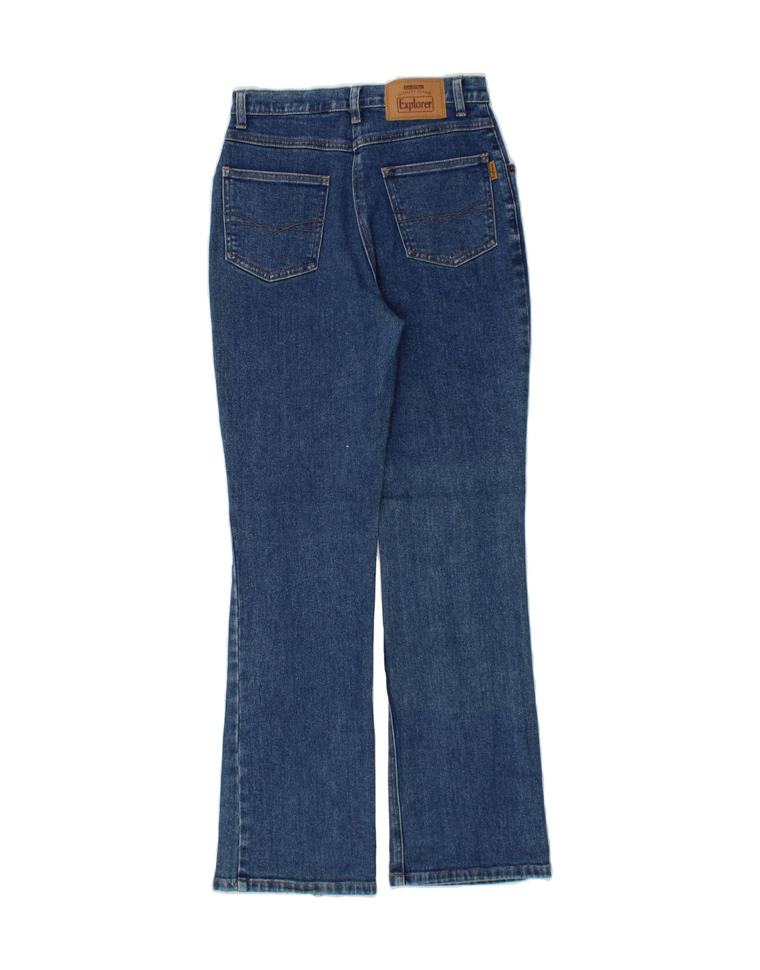 EXPLORER Womens Bootcut Jeans UK 12 Medium W28 L32  Blue Cotton Vintage Explorer and Second-Hand Explorer from Messina Hembry 
