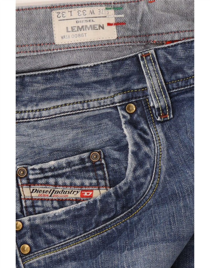 Diesel Mens Lemmen Bootcut Jeans W33 L32 Blue Cotton