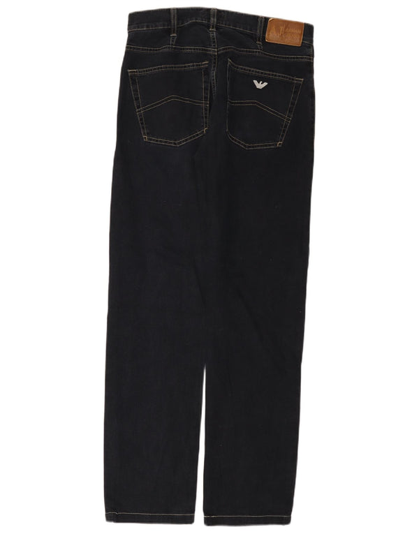 Armani Womens Straight Jeans W32 L29 Navy Blue Cotton