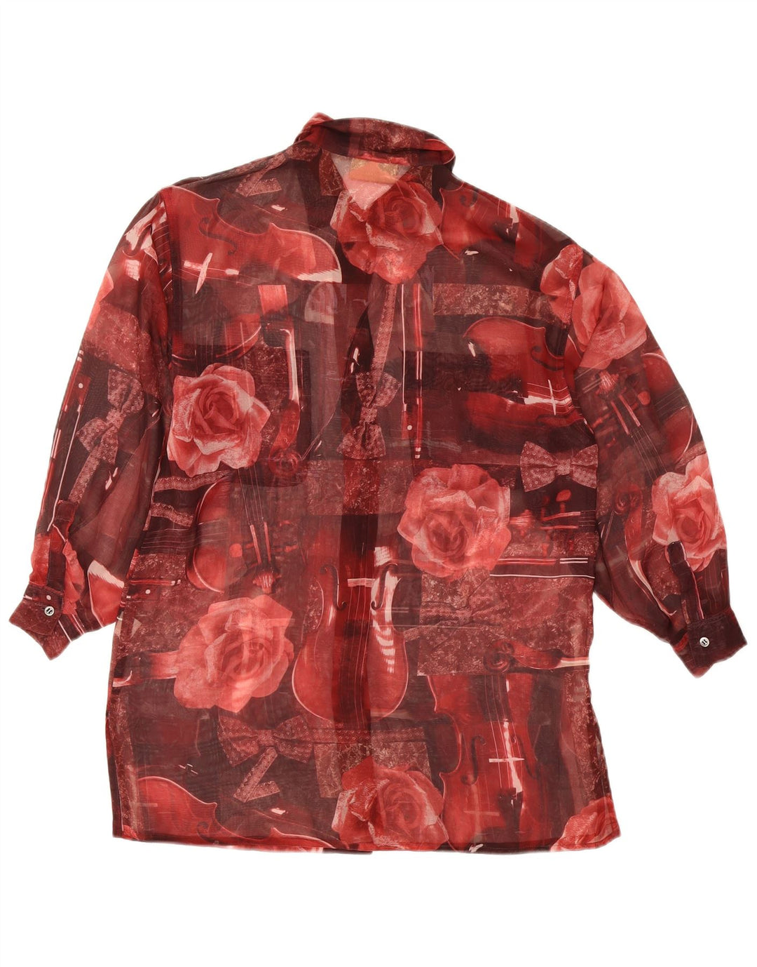 Penny Black Womens Shirt Blouse UK 8 Small Red Floral Polyester