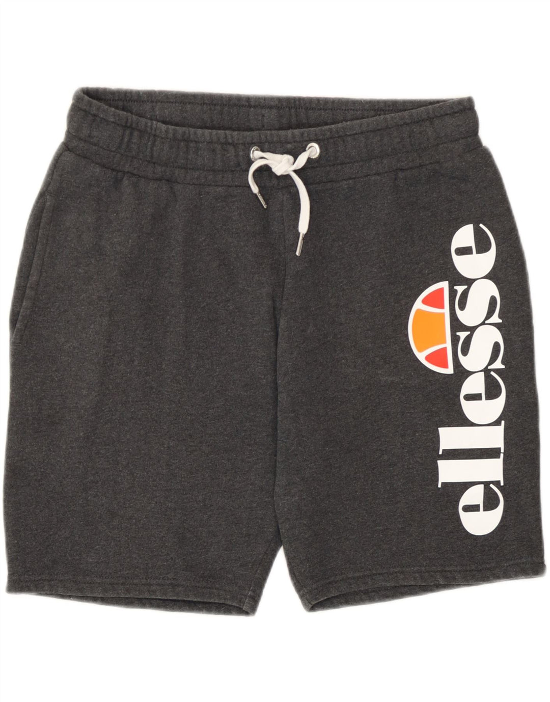 Ellesse Mens Graphic Sport Shorts Medium  Grey Cotton