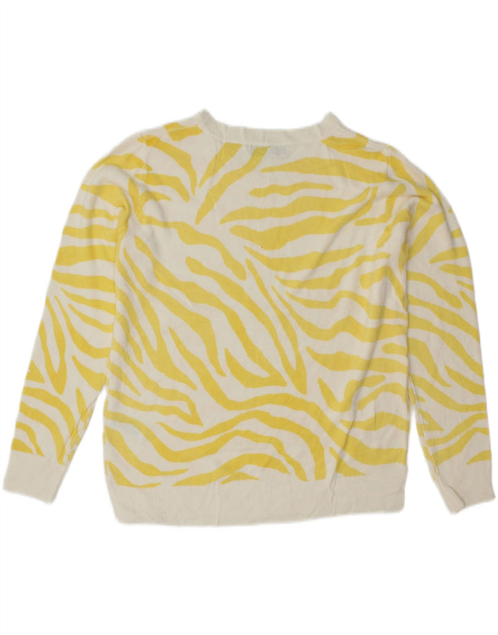 MARKS & SPENCER Womens Boat Neck Jumper Sweater UK 14 Large Yellow