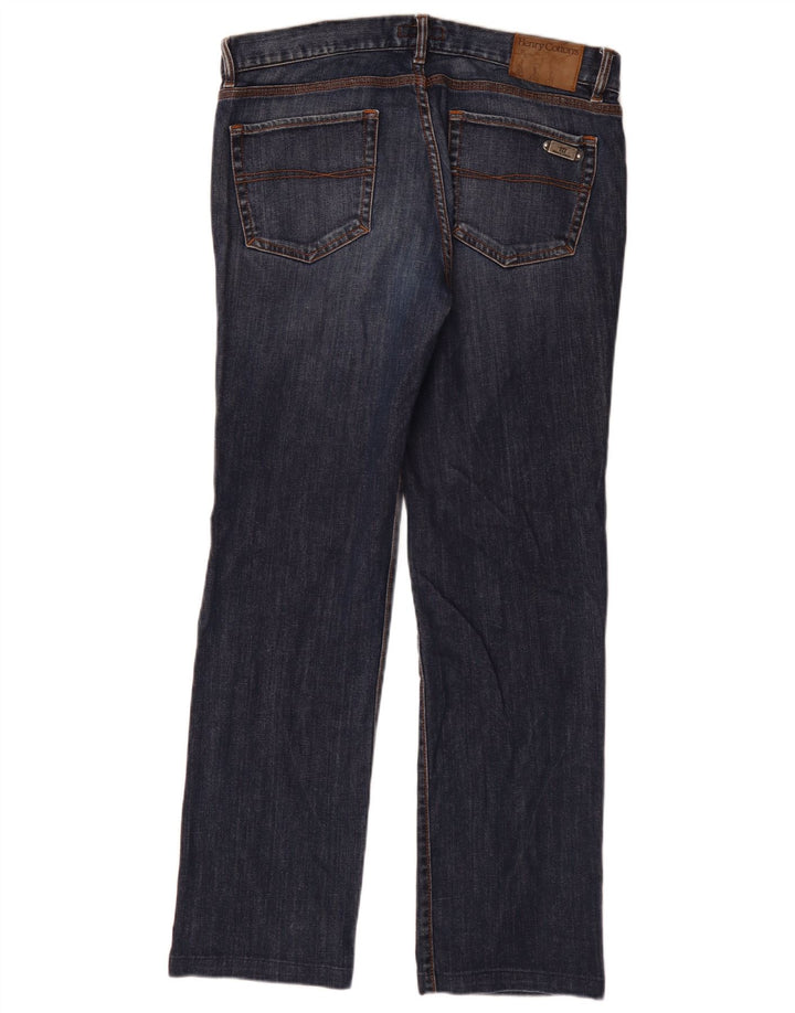 Henry Cottons Mens Straight Jeans W36 L32 Blue Cotton