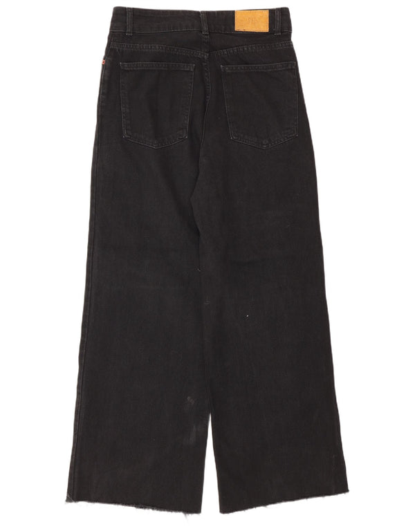 Zara Womens High Waist Wide Leg Jeans EU 38 Small W28 L29 Black