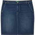 BENETTON Womens Denim Skirt W35 Large  Navy Blue Cotton