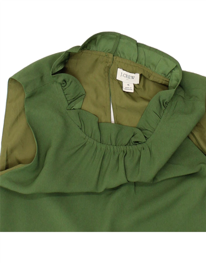 J. CREW Womens Sleeveless Blouse Top UK 10 Small Green Polyester Vintage J. Crew and Second-Hand J. Crew from Messina Hembry 