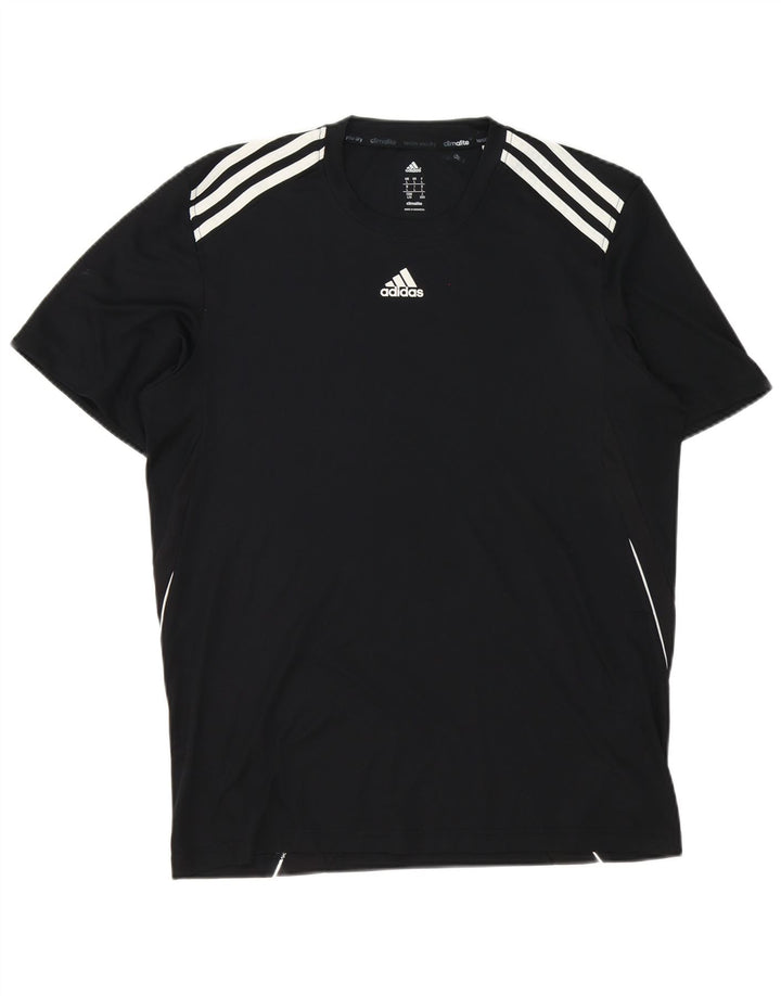 Adidas Mens Climalite T-Shirt Top Large Black Polyester