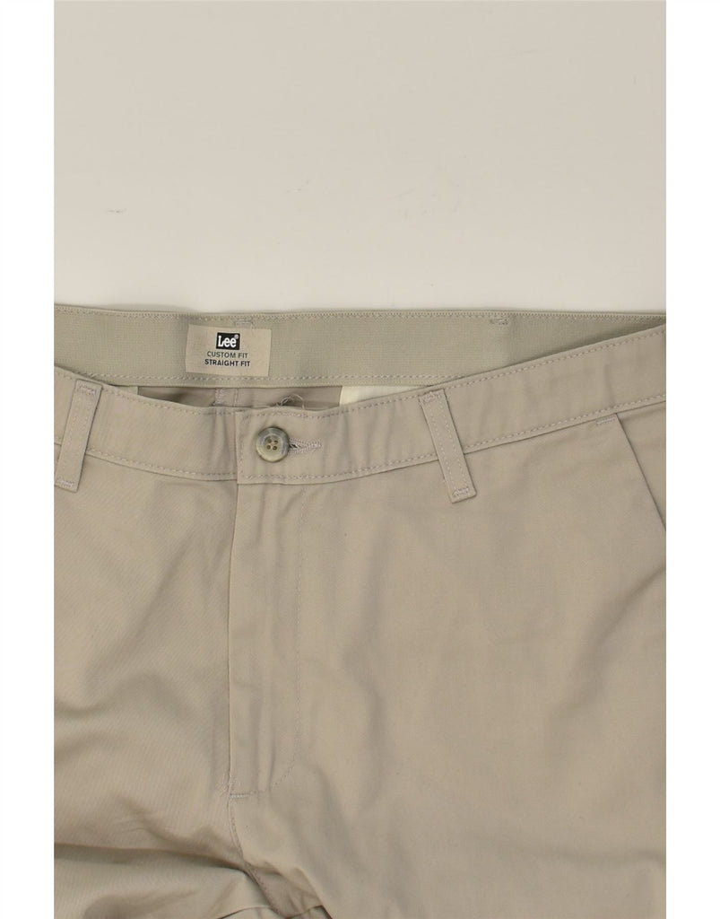 LEE Mens Straight Custom Fit Chino Trousers W36 L30 Grey Cotton | Vintage Lee | Thrift | Second-Hand Lee | Used Clothing | Messina Hembry 