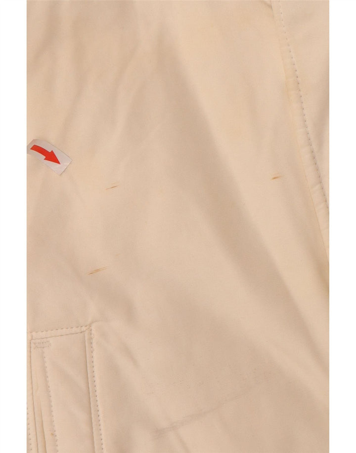 Woolrich Mens Hooded Padded Jacket UK 40 Large Off White Cotton