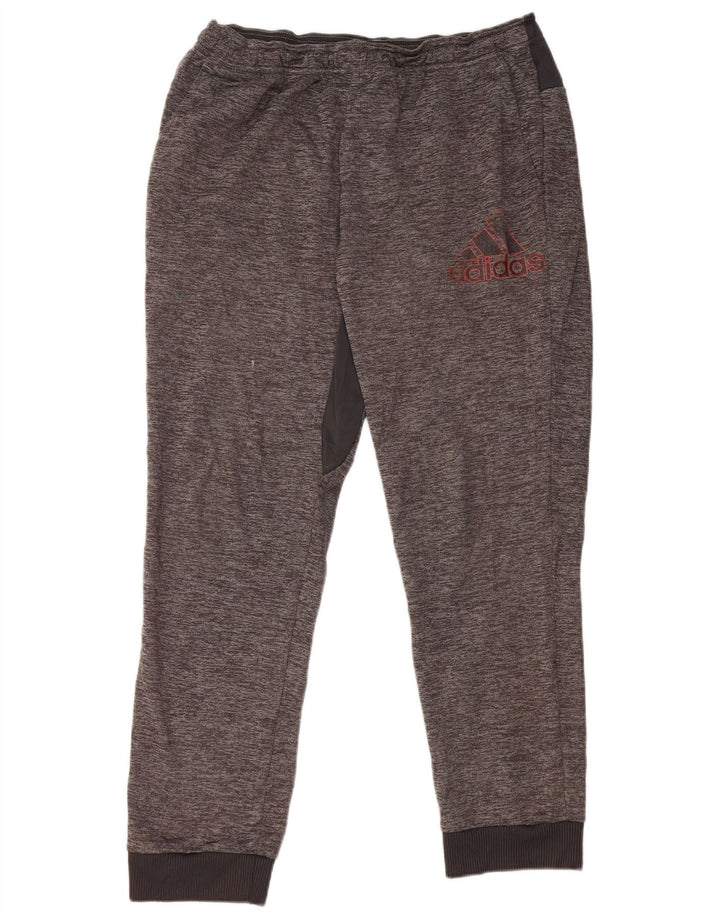 Adidas Mens Tracksuit Trousers Joggers Large  Grey Flecked