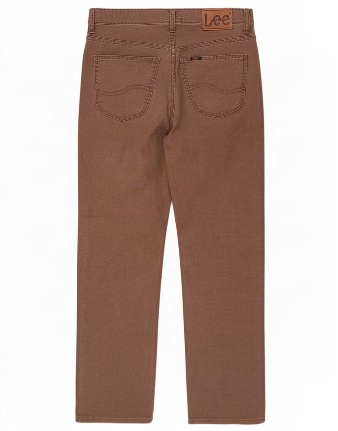 Lee Mens Straight Jeans W32 L34 Brown Cotton