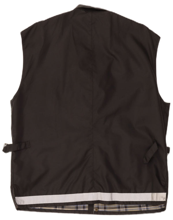 Belstaff Mens Utility Gilet UK 44 2XL Black Nylon