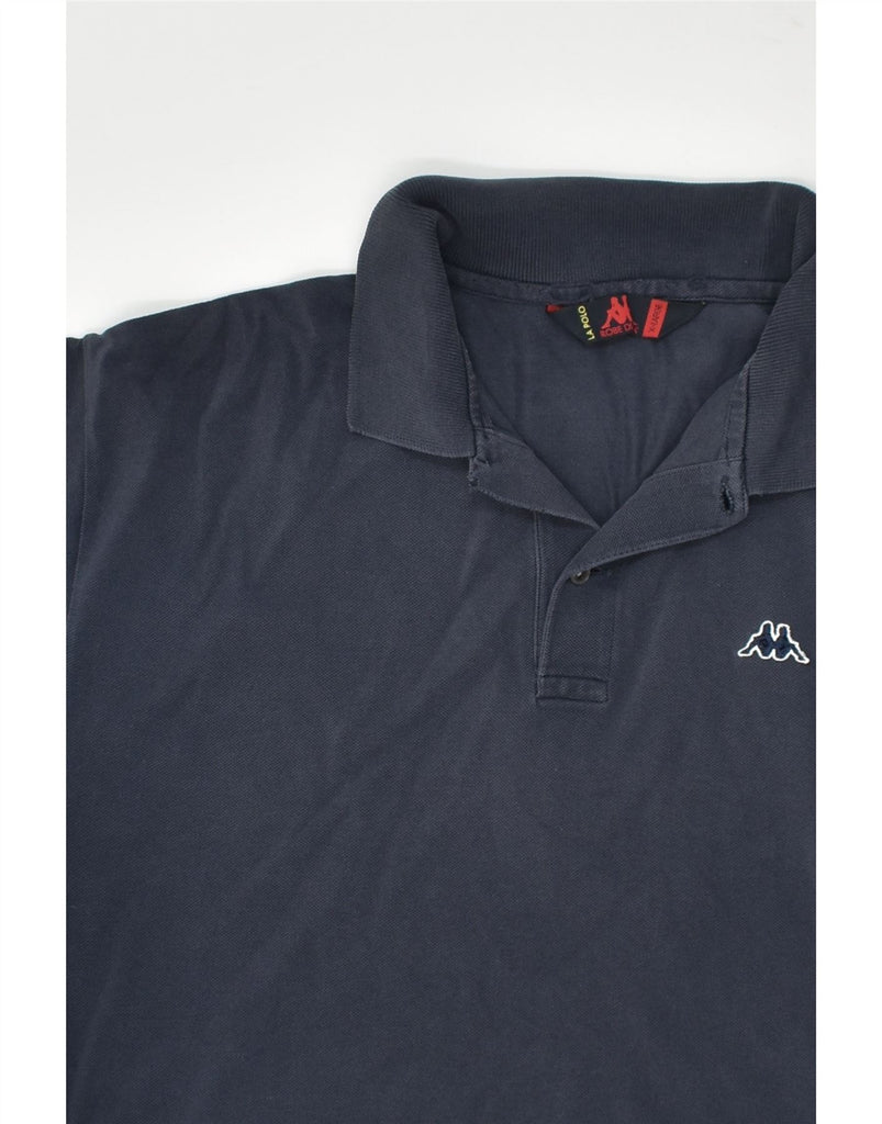 KAPPA Mens Polo Shirt XL Navy Blue Cotton | Vintage Kappa | Thrift | Second-Hand Kappa | Used Clothing | Messina Hembry 