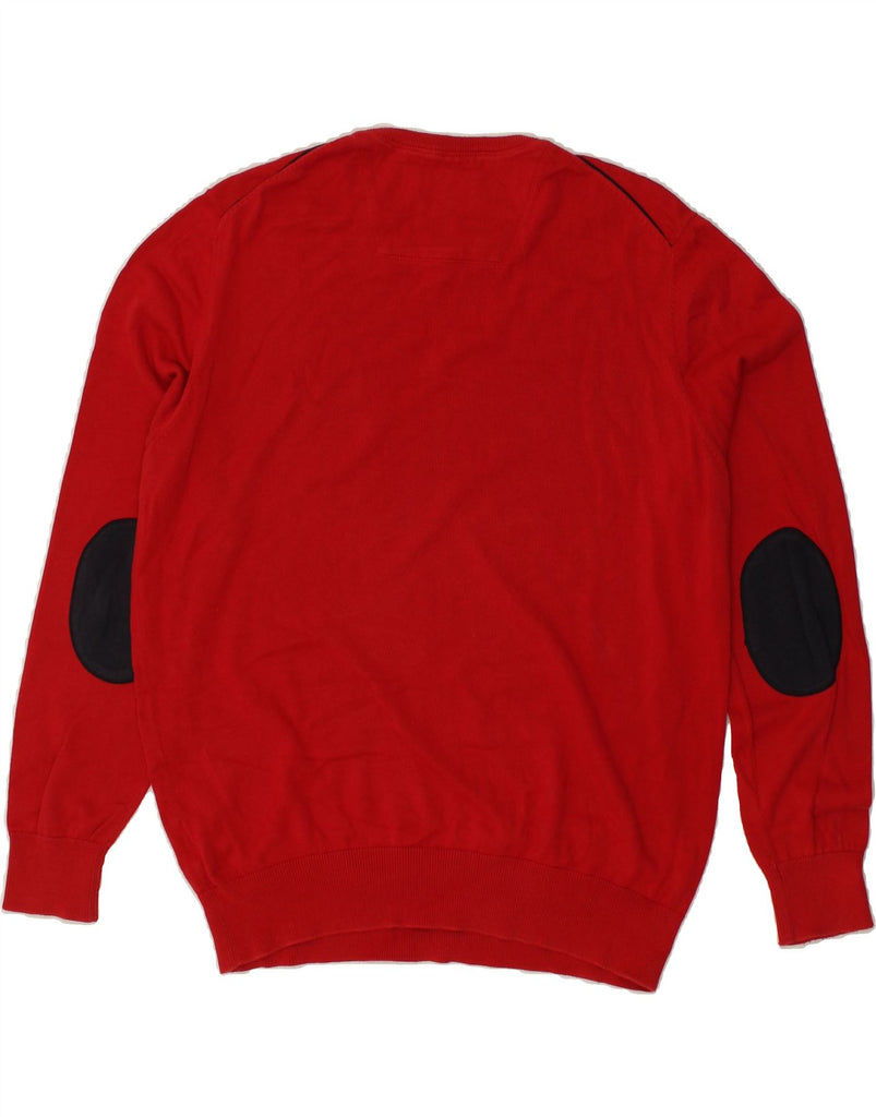 TIMBERLAND Mens Regular Fit Crew Neck Jumper Sweater Large Red Cotton | Vintage Timberland | Thrift | Second-Hand Timberland | Used Clothing | Messina Hembry 