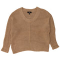MOSSIMO Womens Oversized Boat Neck Jumper Sweater UK 14 Medium Beige