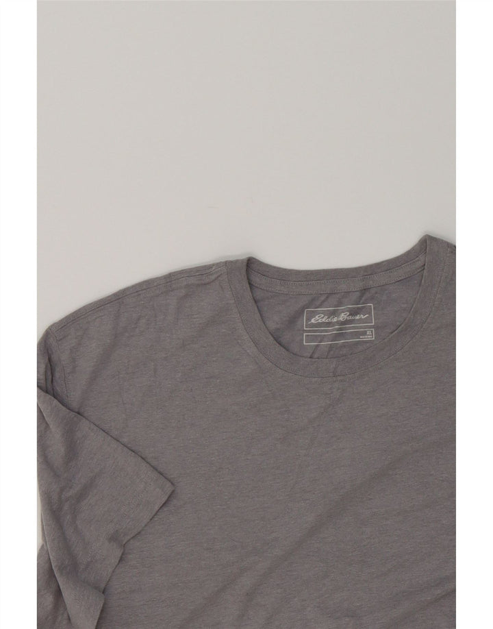 EDDIE BAUER Mens T-Shirt Top XL Grey Cotton Vintage Eddie Bauer and Second-Hand Eddie Bauer from Messina Hembry 