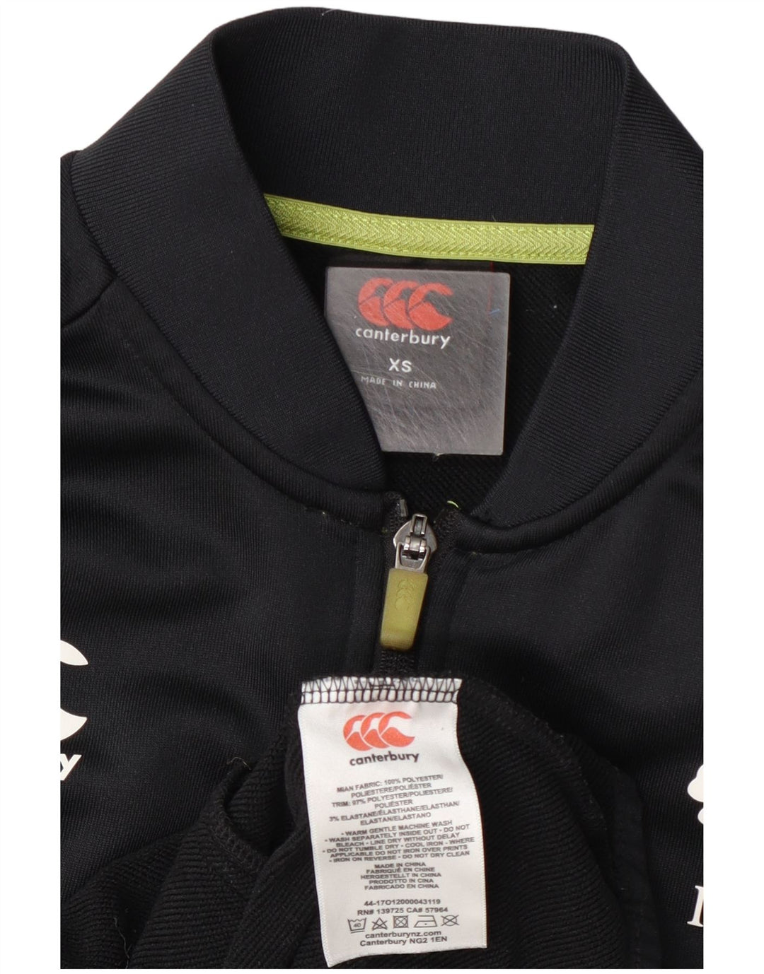 Canterbury Mens IRFU Tracksuit Top Jacket XS Black Polyester