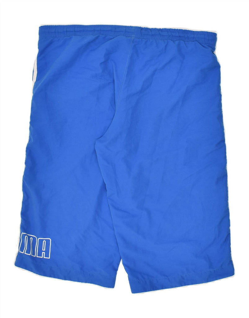 PUMA Mens Sport Shorts Medium Blue | Vintage Puma | Thrift | Second-Hand Puma | Used Clothing | Messina Hembry 