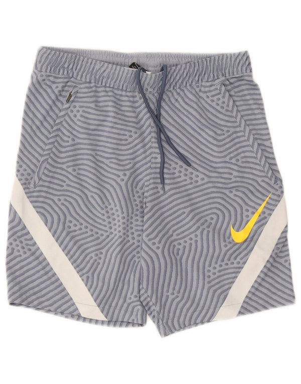 Nike Mens Dri Fit Abstract Pattern Sport Shorts Small Blue Colourblock