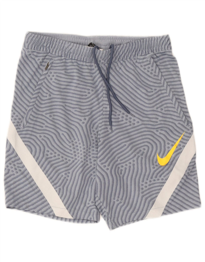 Nike Mens Dri Fit Abstract Pattern Sport Shorts Small Blue Colourblock