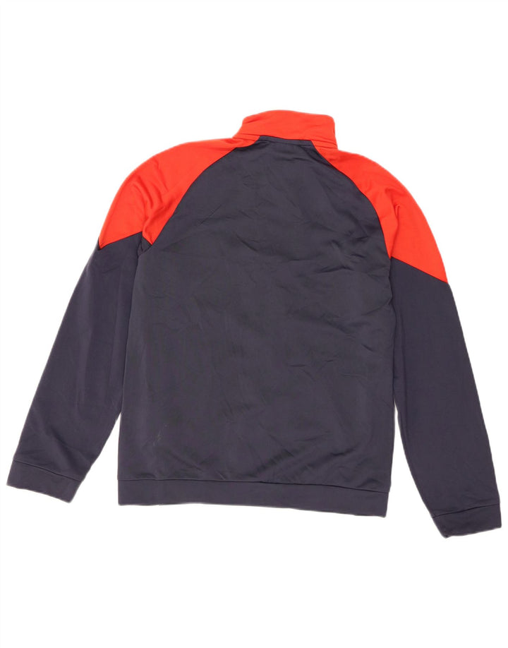 Puma Boys Graphic Tracksuit Top Jacket 13-14 Years Navy Blue Colourblock