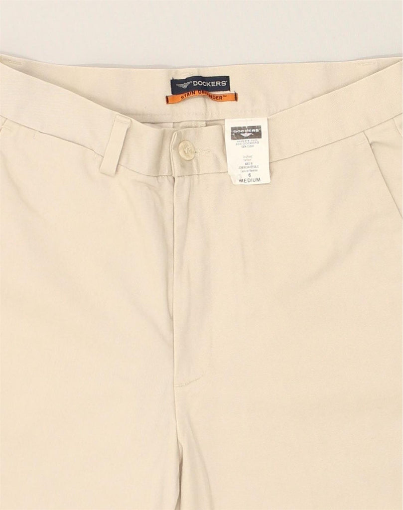 DOCKERS Womens Tapered Casual Trousers US 6 Medium W28 L30 Beige Cotton | Vintage Dockers | Thrift | Second-Hand Dockers | Used Clothing | Messina Hembry 