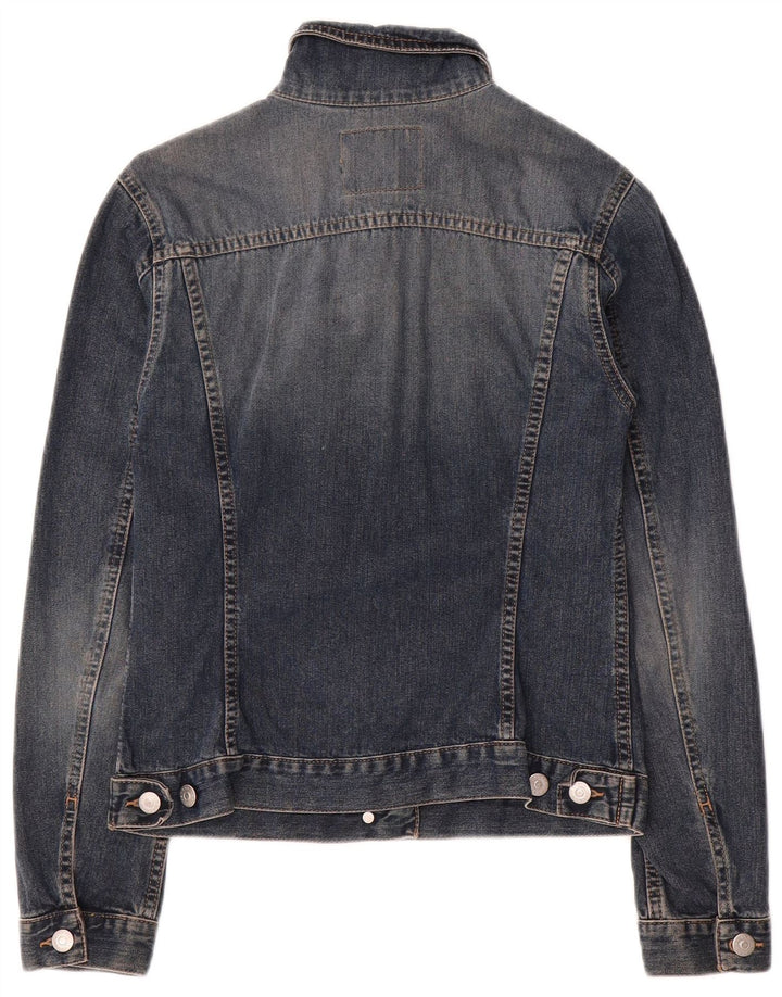 Sisley Womens Denim Jacket UK 6 XS Blue Cotton