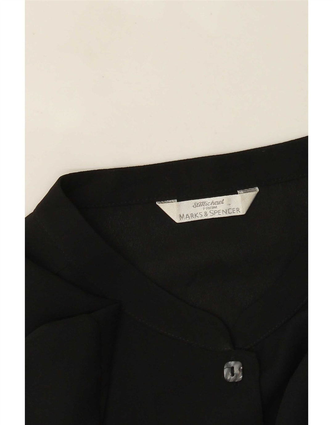 Marks & Spencer Womens Shirt Blouse UK 14 Large Black Floral