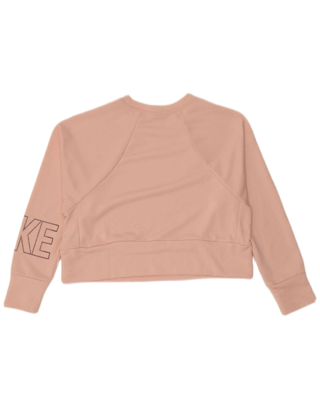 Nike Womens Oversized Graphic Crop Sweatshirt Jumper UK 10 Small Pink