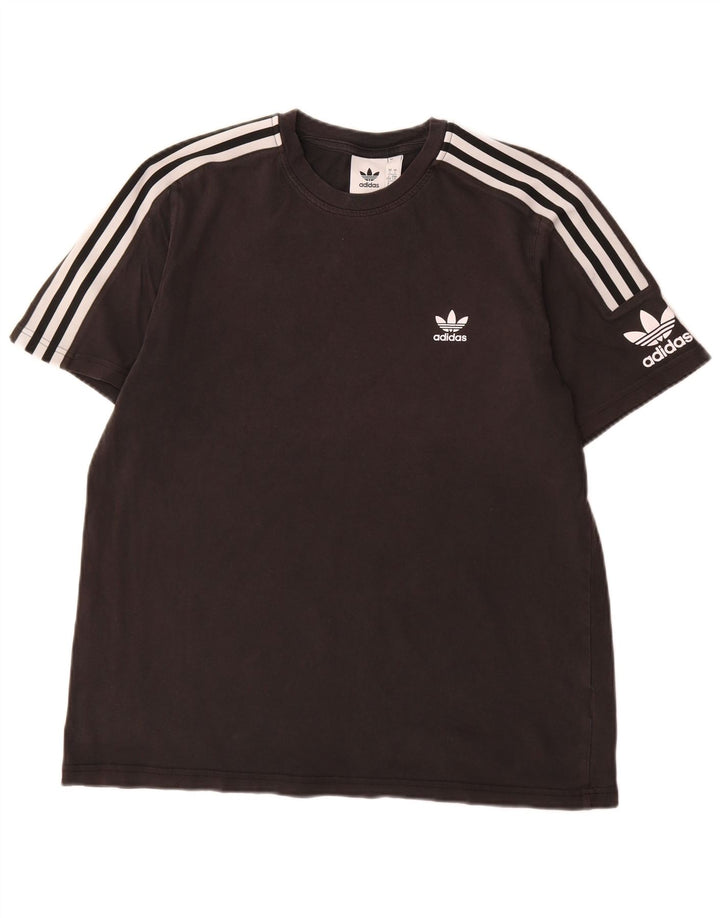 Adidas Mens T-Shirt Large Black Cotton