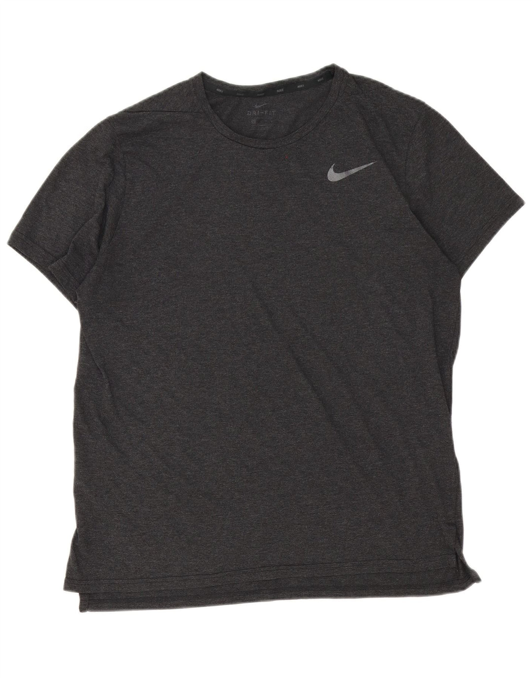 Nike Mens Dri Fit T-Shirt Top Medium Grey Polyester