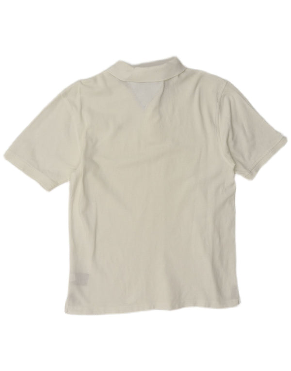 Tommy Hilfiger Boys Polo Shirt 12-13 Years Large White Cotton