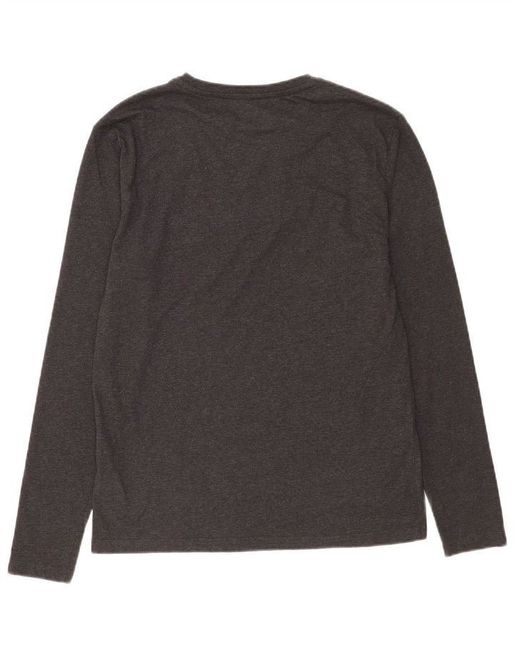 Tommy Hilfiger Mens Graphic Top Long Sleeve Small Grey Cotton