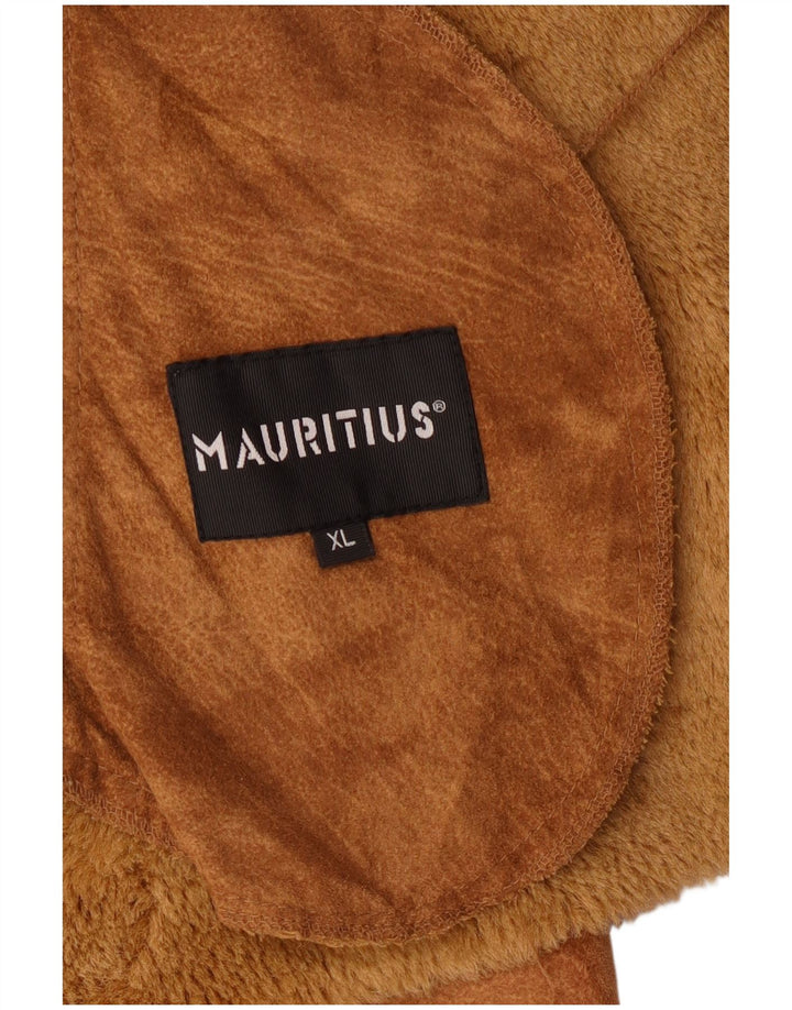 Mauritius Womens Sherpa Suede Jacket UK 18 XL Brown