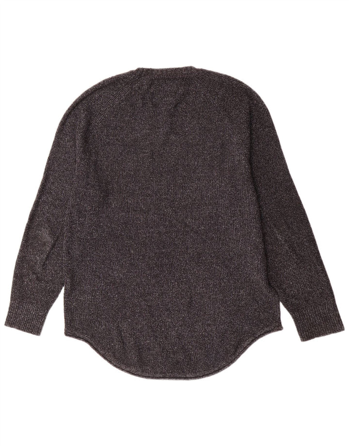 Hollister Mens Crew Neck Jumper Sweater Medium Grey Flecked Cotton