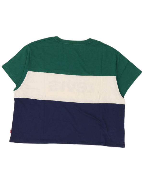 LEVI'S Womens Crop Graphic T-Shirt Top UK 10 Small Multicoloured