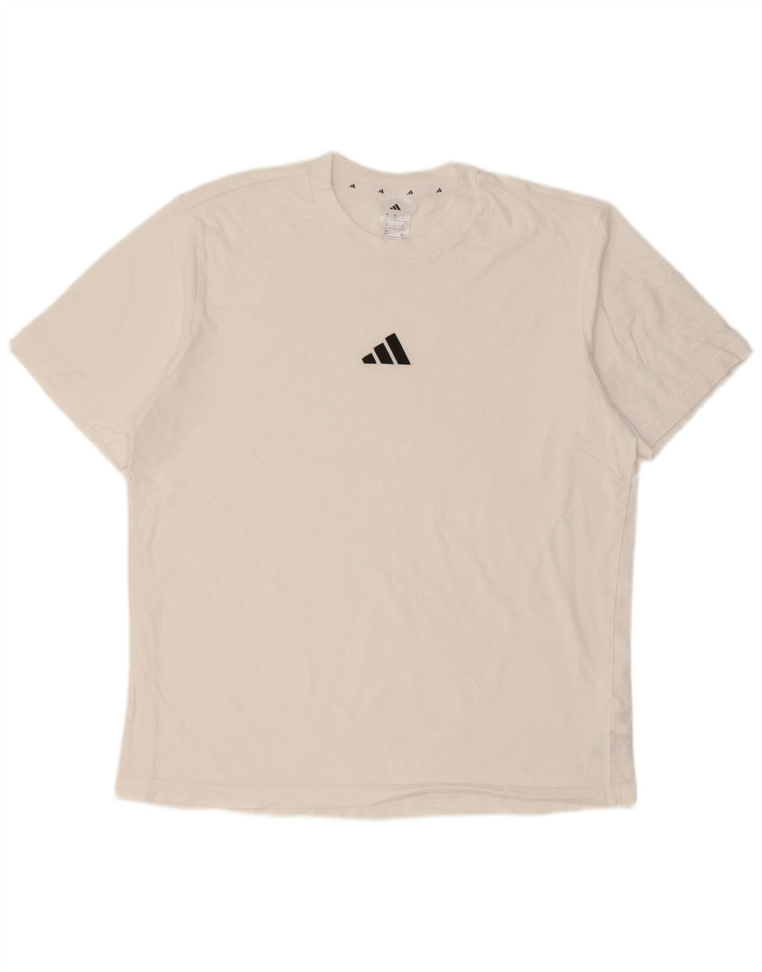 Adidas Mens T-Shirt Top Large White Cotton